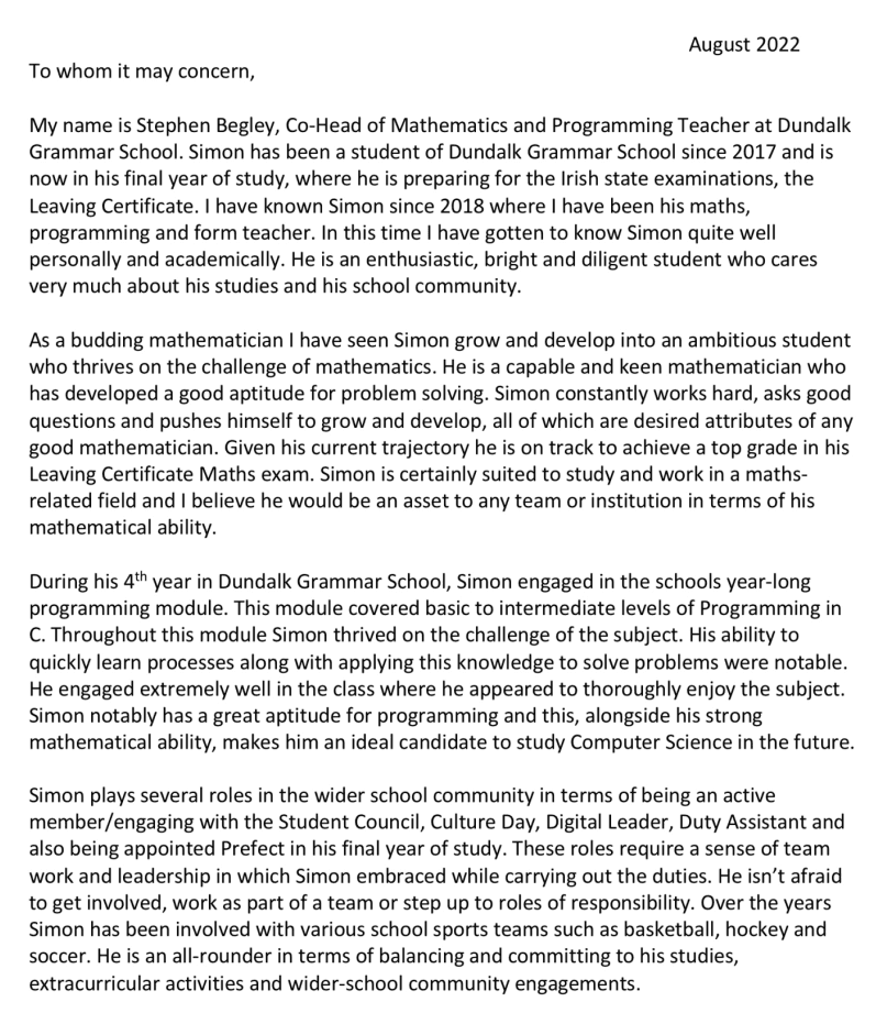 Old References from Secondary School (PDF)